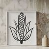 Fresh Corn Illustration in Vector Style A single corn ear illustration in vector format.