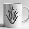 Free Vector Corn Illustration A digital illustration of a corn on the cob, suitable for vector art projects.
