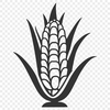 Corn on the Cob Illustration An illustration of a corn on the cob with kernels, suitable for vector graphics and cutting machine designs.
