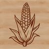 Stylized Corn Plant Illustration A stylized illustration of a corn plant, suitable for digital design projects.
