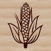 Fresh Corn Kernel Illustration A 2D illustration of a corn kernel, suitable for graphic design and digital art projects.