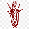 A 2D illustration of a corn kernel in vector format, suitable for graphic design and digital crafting projects.