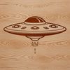 Cosmic Vehicle Design Vector Art A futuristic spaceship illustration in vector format for design projects.