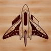 Galactic Explorer Vessel Design A futuristic spaceship design suitable for vector art and cutting machines like Cricut.