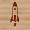 Futuristic Orbital Craft A digital illustration of a futuristic spaceship in orbit around the Earth.