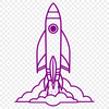 High-Tech Spaceship Clip Art A futuristic spaceship designed as vector art, suitable for cutting machines like Cricut or laser cutters.