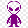 An extraterrestrial being from a sci-fi universe in vector art format.