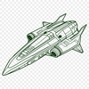 Vector Graphics Spacecraft Design A futuristic spaceship design rendered as a vector graphic.