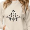 Galactic Vessel Design SVG design of a spacecraft with details suitable for cutting machines and vector graphics applications.