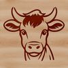 Cute Cow SVG Illustration An adorable vector graphic featuring a single cow in a simple yet detailed style.