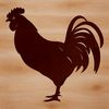 Farmyard Friend A detailed SVG illustration of a chicken standing on a farm with green grass.