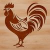 Chicken Portrait Vector Art A close-up illustration of a domesticated fowl, featuring distinctive plumage and facial features.
