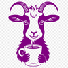 Friendly Farm Friend Vector A high-quality illustration of a farm animal, specifically a goat, suitable for use in vector design projects.
