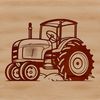 Vector Tractor Clip Art Design Tractor illustration for farm and agriculture themes, designed as vector art.