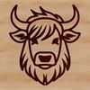Beautiful Cow Head Design An isolated vector representation of a cow, suitable for various designs and crafts.