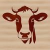 Cow Head SVG Clipart Design A cow's head with fur and ears, suitable for vector design projects.
