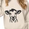 Cute Cow Silhouette for Crafting A single cow's head in profile, suitable as a vector graphic for design and crafting purposes.