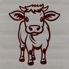 Cute Line Drawing of a Cattle Animal A simple line drawing of a cow on a farm, suitable as vector art or clip art.
