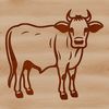 SVG Clip Art Cow Design A simple illustration of a cow standing in a field.