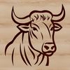 Realistic Farm Animal SVG Art A detailed illustration of a cow's head featuring realistic textures and features.