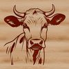 A vector illustration of a cow's head, suitable for commercial and personal projects.