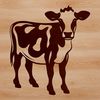 Free Clipart of a Cow A simple illustration of a cow, suitable for vector design and commercial or personal use.