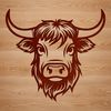 Cute Cow Face SVG Design A vector illustration of a cow's head, suitable for various design applications.