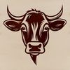 Rural Charm Vector Illustration A cow's head is depicted in this vector illustration, suitable for both personal and commercial projects.