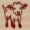 Simple SVG Vector Cow Graphic A simple line drawing of a cow, suitable for farm-themed designs.