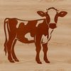 Cow Farm Illustration An illustration of a cow in a farm setting, suitable for vector graphics design.