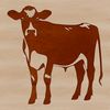 Mooving Graphics: A Detailed Cow Illustration A detailed illustration of a cow as a vector graphic, suitable for various digital applications.
