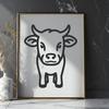 Simple vector illustration of a cow Simple line drawing of a cow, suitable for vector art and clip art design.