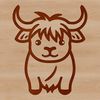 Free Clip Art Cows SVG Download A simple line drawing of a cow, suitable for vector art projects.