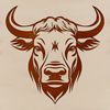 Detailed Cow Head Vector Art Vector illustration of a cow's head with detailed facial features.