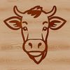 Rustic Line Drawing Cow Head Simple line drawing illustration of a cow's head, suitable for use in graphic design and art projects.