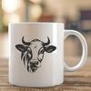 Artistic Cow Stencil In PNG For Free Download