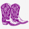 Hand-Drawn Cowboy Boots Vector Graphic A pair of traditional cowboy boots with intricate stitching and details, suitable for vector art designs.