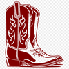 Western-Style Boot Design Vector Art A pair of cowboy boots with intricate details and stitching, depicted in a vector format.
