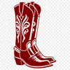 Western Boot Design Vector Image A pair of traditional Western-style cowboy boots with ornate stitching.