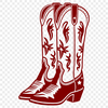 Handcrafted Boot Designs A pair of classic cowboy boots with intricate stitching and designs.