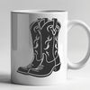 Free Vector Cowboy Boot Graphic A pair of cowboy boots made from vector graphics, suitable for digital cutting machines.