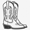 Cowboy Boot Illustration SVG A pair of classic cowboy boots made from vector elements.