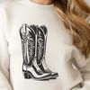 Western Wear Iconography High-quality illustration of a pair of cowboy boots with intricate details.
