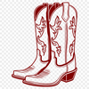 Rugged Western Footwear Vector Illustration A high-quality vector illustration of cowboy boots, perfect for crafting and DIY projects.