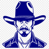 Cowboy Silhouette Vector Art A vector illustration of a cowboy character in a classic pose.