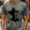 Cowboy Vector Silhouette Rugged cowboy silhouette in vector format for graphic design and cutting machine projects.