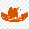 Classic Western Headgear A stylized illustration of a classic cowboy hat, ideal for vector art and design projects.