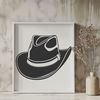 Western Headwear Icon A traditional cowboy hat design, suitable for vector art projects.