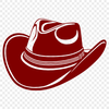 Stylized Western Headgear Illustration A stylized illustration of a classic cowboy hat, suitable for graphic design and digital crafts.
