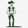 Western Outlaw Illustration A vector illustration of a cowboy in Western attire.